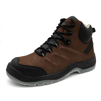 acheter Bottes de travail en acier à orteils lourds Bottes en cuir brun PU industriel online manufacture