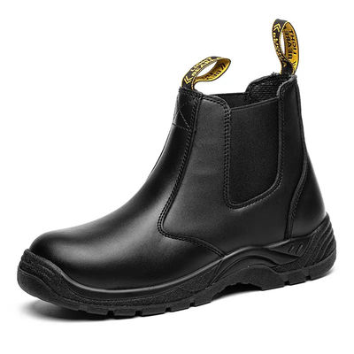 acheter Bottes de travail en cuir authentique en acier à orteils résistantes au glissement Bottes en cuir lisse S3 online manufacture