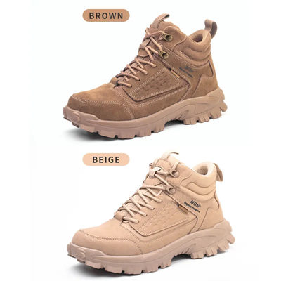 acheter Chaussures de sécurité de soudage en plaque de kevlar chaussures de travail de sécurité brunes chaussures d'acier online manufacture