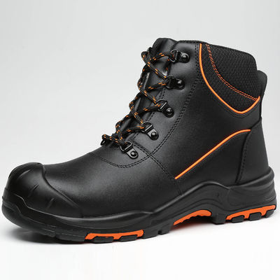 acheter Chaussures en cuir de vache à haute coupe résistantes au glissement / résistantes à l'usure Chaussures d'hiver en acier online manufacture