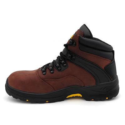 acheter Chaussures en cuir Brown Crazy Horse Bottes de sécurité de protection industrielle S3 online manufacture
