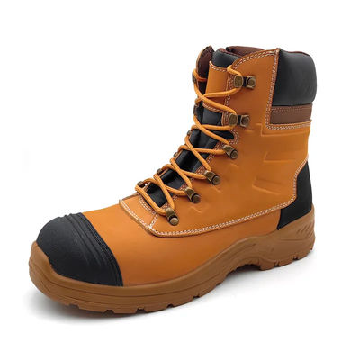 acheter Bottes résistantes au glissement à l'huile et à l'eau en cuir industriel Bottes de construction à fermeture à glissière online manufacture