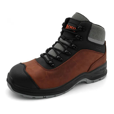acheter Chaussures en cuir Crazy Horse chaussures de sécurité haute coupe pour hommes online manufacture
