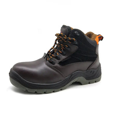 acheter Bottes de sécurité pour hommes en acier anti-statique imperméable à l'eau en cuir Bottes de travail noires online manufacture