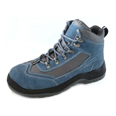 acheter S1P chaussures à pieds en acier industriel anti-impact résistant à la perforation bottes de travail bleues online manufacture