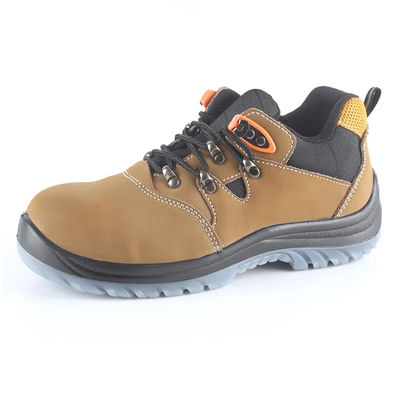 acheter Chaussures de sécurité en cuir nubuck jaune avec orteil en acier et semelle extérieure en TPU online manufacture