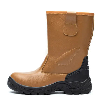 acheter Bottes de travail de sécurité en cuir authentique, jaune, résistantes à l'huile et à l'eau online manufacture