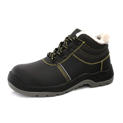 acheter Chaussures de sécurité d'hiver en cuir authentique étanches chaudes pour le travail hommes online manufacture