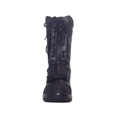 acheter Bottes de pompier en cuir noir Isolation thermique Bottes de pompier en acier online manufacture
