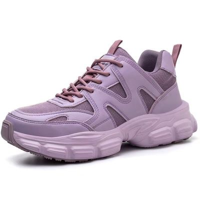 acheter Chaussures de sécurité unisexe pour femmes Chaussures à orteils en acier rose jaune violet online manufacture