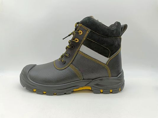 acheter Bottes de travail isolées résistantes au glissement en hiver en cuir brun et en acier online manufacture