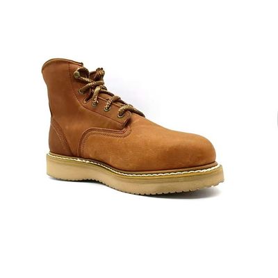 acheter Bottes de travail à semelle plate pour hommes haut haut orteil rond orteil en acier orteil vintage style britannique online manufacture