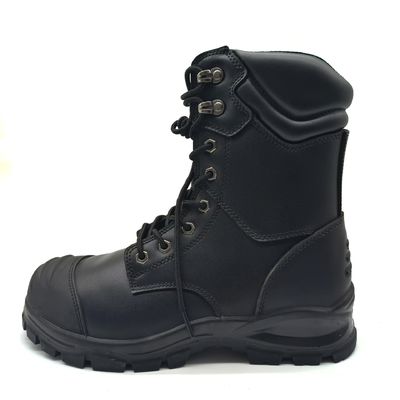 acheter Mid Top Style Martin Boots Anti Impact / Anti Puncture Boots en TPU avec casquette à orteils noir online manufacture