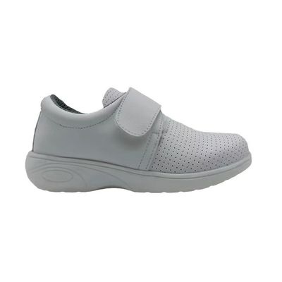 acheter Chaussures de sport blanches creuses respirantes résistantes au glissement chaussures d'infirmière en cuir en super fibre online manufacture