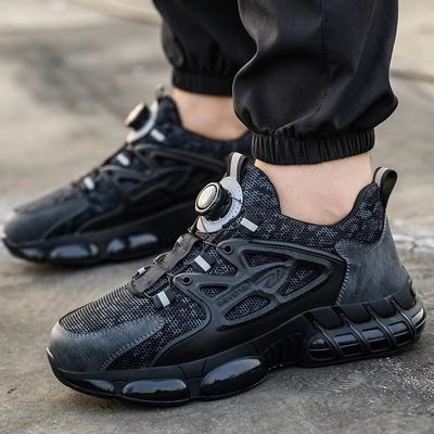 acheter Chaussures de travail pour hommes à boutons industriels en microfibre noire online manufacture