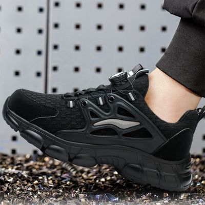 acheter BOA Bouton Noir Chaussures de sécurité en microfibre pour le travail industriel dans le caoutchouc online manufacture