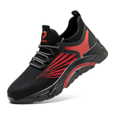 acheter Chaussures de sécurité industrielles couleur été volant tricoté Chaussures de travail Kevlar Chaussures de sécurité en acier chaussures de travail online manufacture