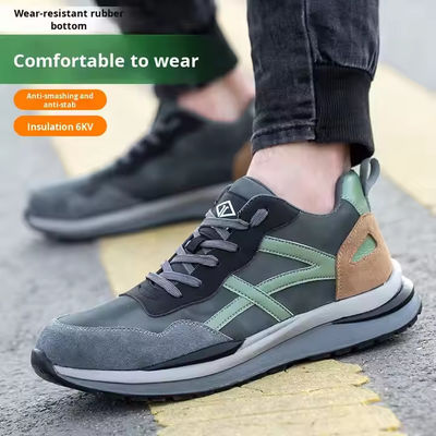 acheter Chaussures de sécurité en daim et microfibre avec semelle en caoutchouc, embout en acier standard et semelle intermédiaire en Kevlar online manufacture