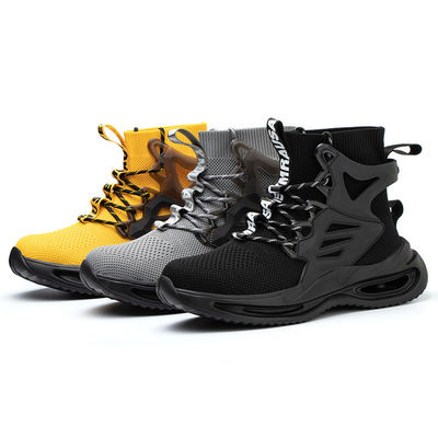 acheter Bottes de travail de sécurité OEM avec chaussures de sécurité en tricot volant mi-haut et embout en acier standard européen online manufacture