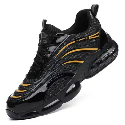 acheter Black Superfine Steel Wire Fabric Work Shoes TPU Safety Shoes Kevlar Anti-stab EVA Sole Work Shoes Comfortable Safety Shoes online manufacture