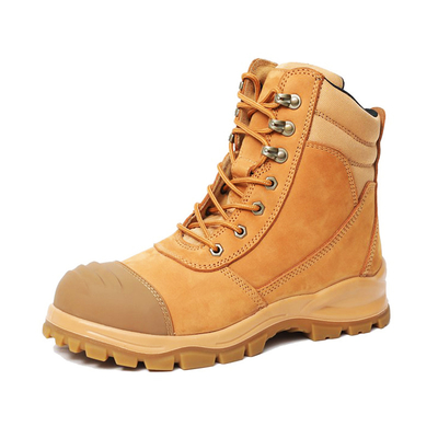 acheter Bottes de travail Martin en cuir véritable de blé OEM, chaussures de travail PU+TPU, chaussures de sécurité Nucuck, bottes de sécurité à bout en acier et semelle intermédiaire en acier online manufacture
