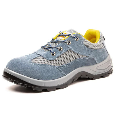 Chaussures de sécurité industrielles respirantes en cuir jaune et en acier