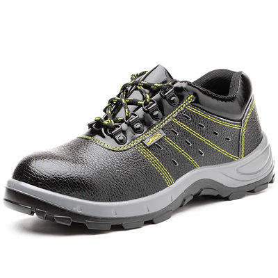Chaussures de sécurité industrielles en cuir authentique pour hommes Chaussures d'été avec trous