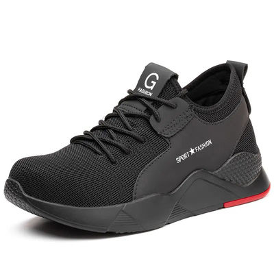 Chaussures de travail en acier, chaussures de sécurité sportive avec tissu tricoté