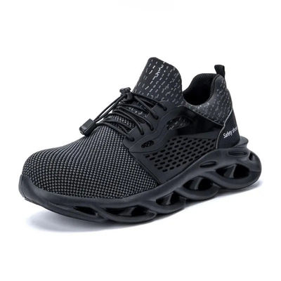 Chaussures de sécurité industrielles composites à orteils légers résistantes au glissement Chaussures de travail noires