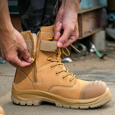 Sole en caoutchouc de blé en fibre de verre pour les orteils, chaussures de travail de sécurité anti-écrasement, chaussures de travail anti-résistance au Kevlar