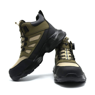 Chaussures de travail en cuir Kevlar en microfibre unisexe Chaussures de sécurité en construction Chaussures de travail anti-écrasement à orteils en acier