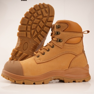 OEM blé PU+TPU chaussures de Wok Nucuck chaussures de sécurité en acier orteil chaussures de sécurité en acier à semelle moyenne chaussures de travail Martin